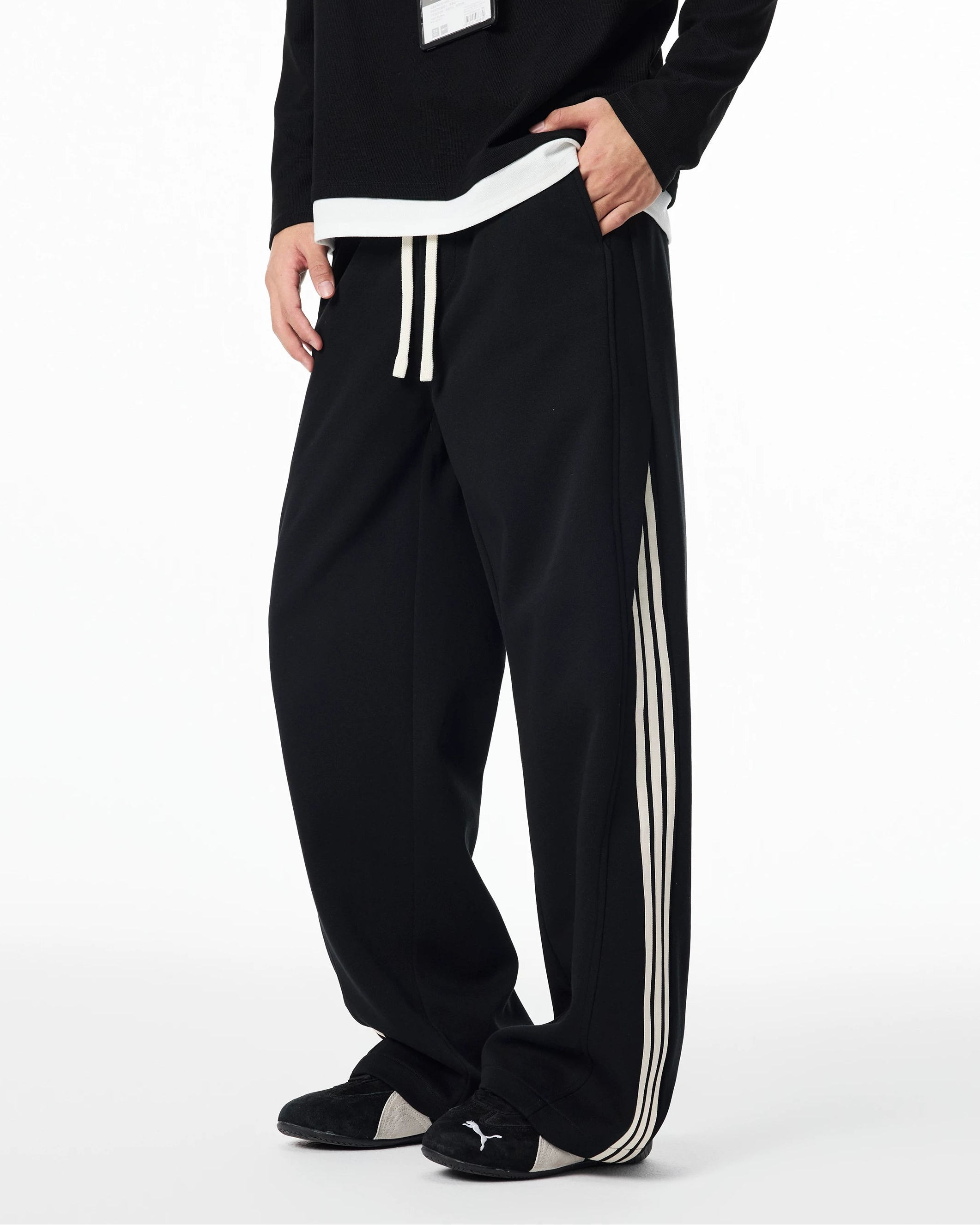 スリーストライプカジュアルスウェットパンツ