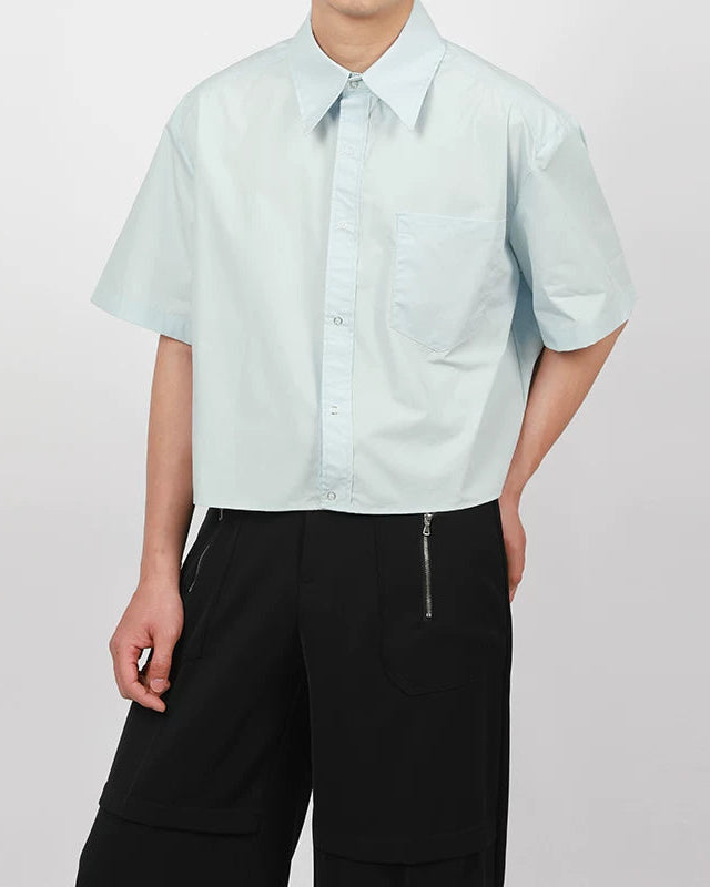 ストラクチャーショートカラーシャツ