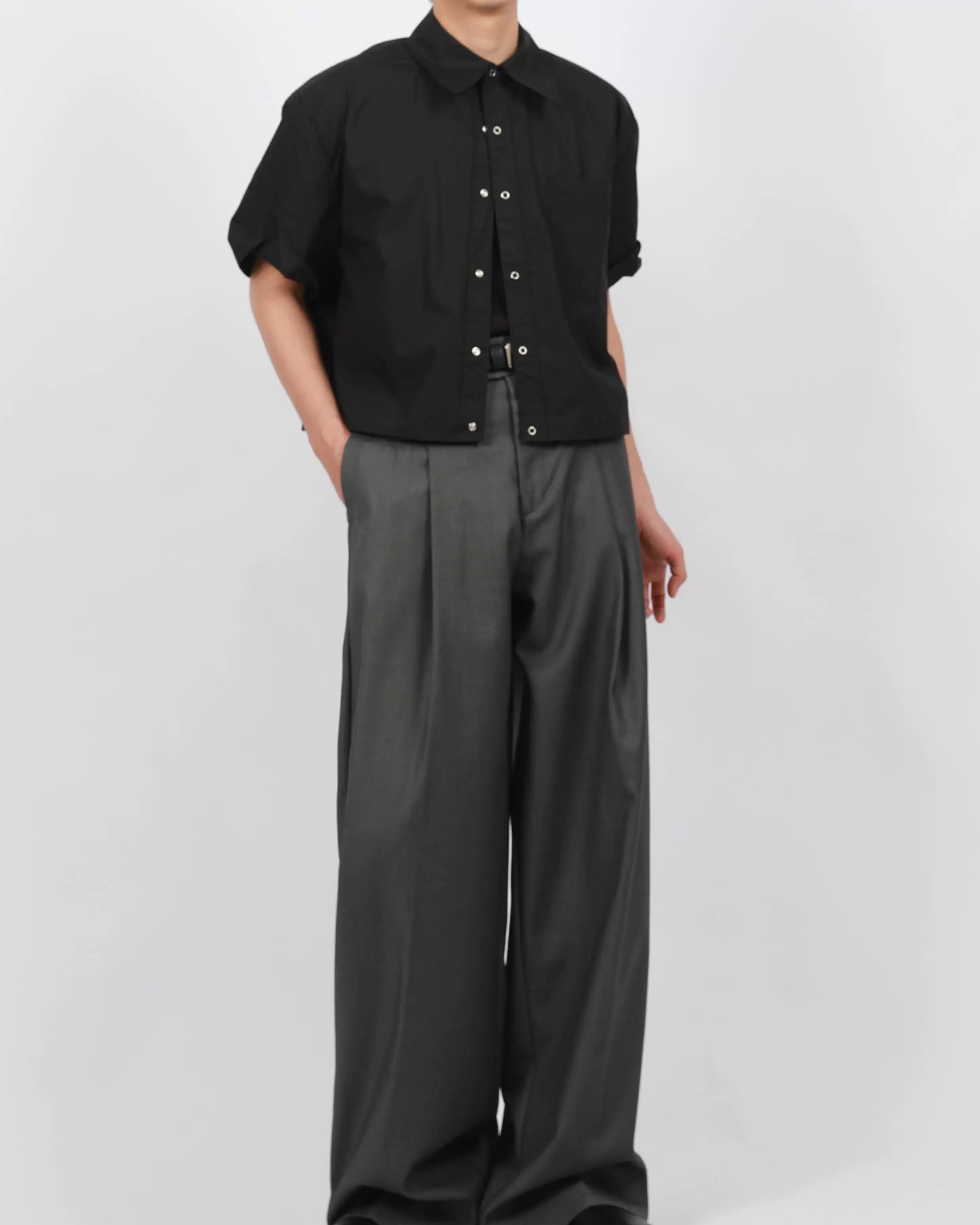 ストラクチャーショートカラーシャツ