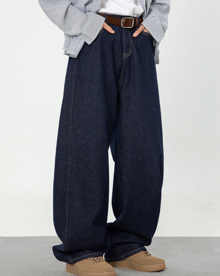 エフォートレスドレープワイドレッグデニム