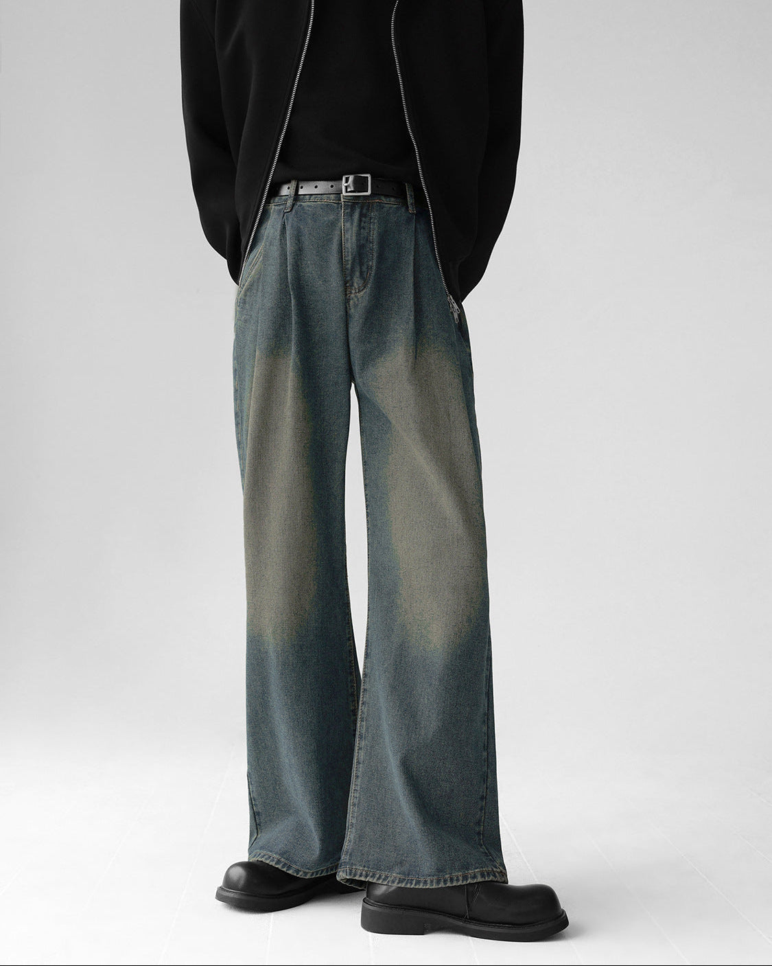 ヴィンテージウォッシュワイドデニム