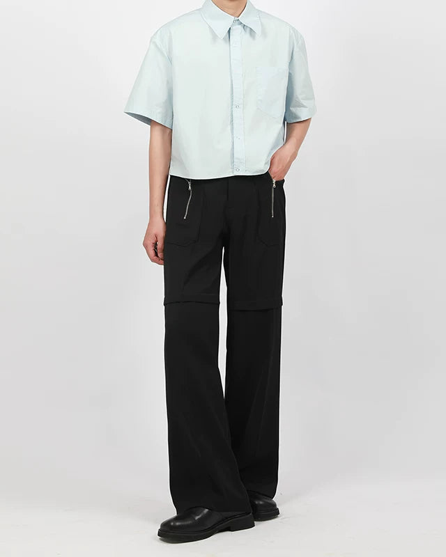 ストラクチャーショートカラーシャツ