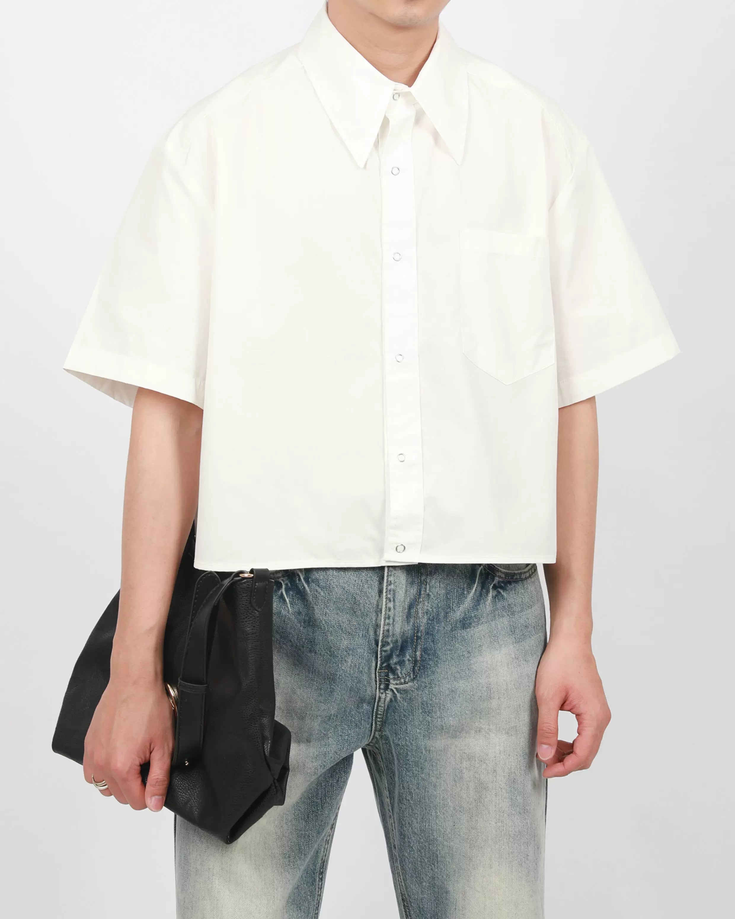 ストラクチャーショートカラーシャツ